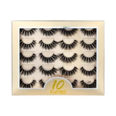 Imagem de Cílios Postiços Dramáticos E Volumosos 3D De Visom Sintético, 3/10 Par