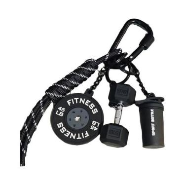 Imagem de Chaveiro De Anilhas De Halteres Destacáveis Com Fivela Em D, Pingente 