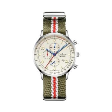 Imagem de Relógio Masculino De Luxo Com Cronógrafo De Quartzo, À Prova D'água, C