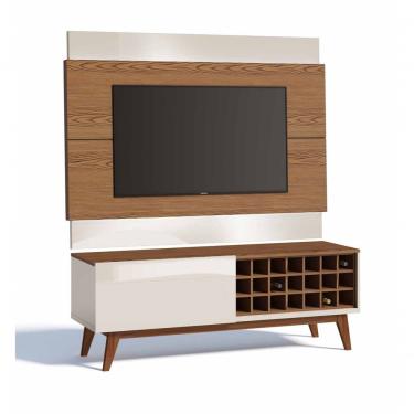 Imagem de Rack Com Painel Classic Ad 1.4 Freijó Com Off White - Imcal Móveis