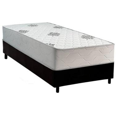 Imagem de Cama Box Solteiro: Colchão Ortopédico Inovaflex Comfort Premium+base Crc Corano Black (88x188)