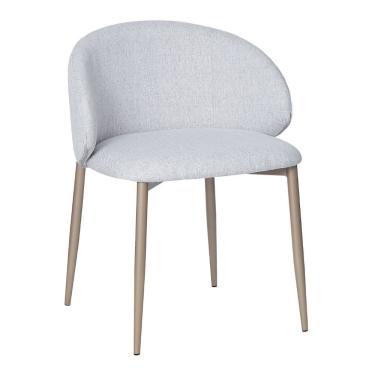 Imagem de Cadeira Firenze Base Champagne - Tecido Cinza