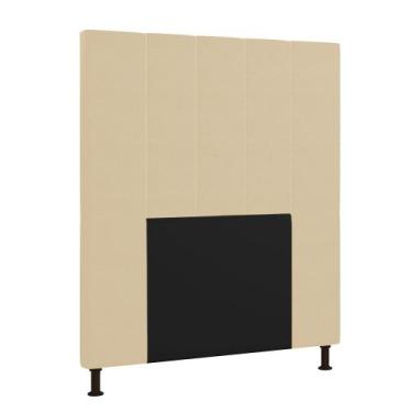 Imagem de Cabeceira Malibu Para Cama Box Solteiro 90 cm material sintético Bege 