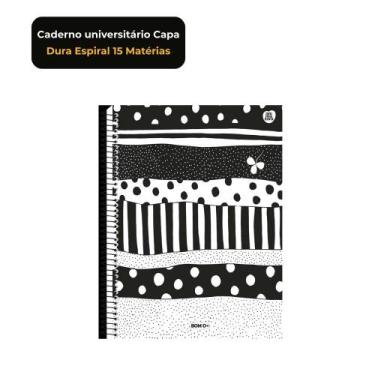 Imagem de Caderno Universitário 15 Matérias Capa Dura Espiral 240 Folhas Formato