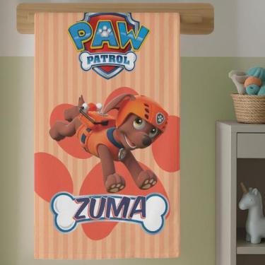 Imagem de Toalha Para Banho Menino e Menina Com Estampa Colorida Desenho Patrulh