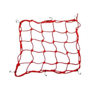 Imagem de Rede Elástica Para Bagagem De Moto 30x30cm 40x40cm Com Ganchos Para Ar