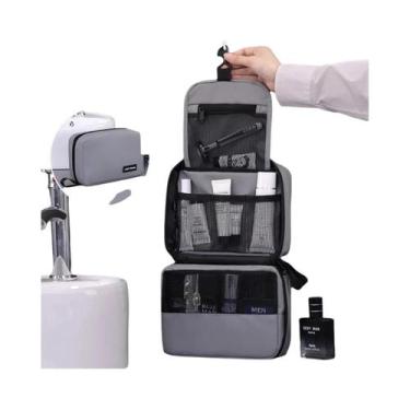 Imagem de Necessaire De Viagem Dobrável Masculina Com Bolsos Em Camadas Para Cos