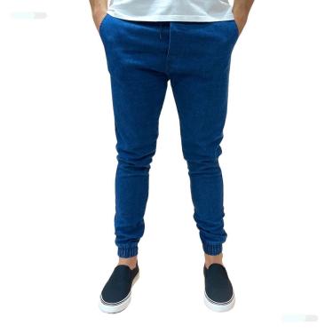 Imagem de Calça Jogger Masculina Sarja Jeans Com Punho Elástico-Masculino