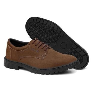 Imagem de Sapato Oxford Masculino Couro Legítimo Cadarço Linha Conforto-Masculino