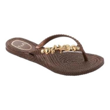 Imagem de CHINELO TERRA & AGUA FEMININO RASTEIRO CASUAL 240711 MARROM-Feminino