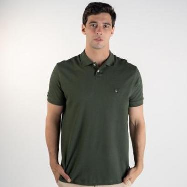 Imagem de Camisa Polo Acostamento Texturizada Verde Militar-Masculino