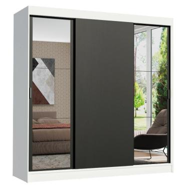 Imagem de Guarda Roupa Casal Reno 3 Portas de Correr Espelhos Madesa