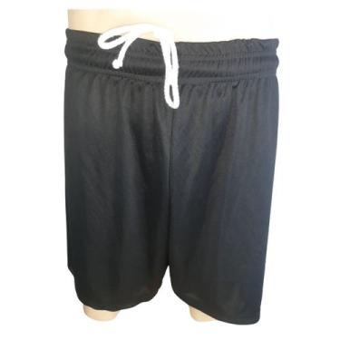 Imagem de Kit C/10 Shorts Futebol Calção Bermuda Treino Jogo Preto - 1Fit, P, Pr