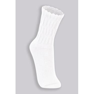 Imagem de Meia Aeróbica Cano Médio Feminina Algodão Lupo 4810., 33 a 36, Branco