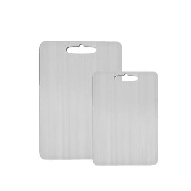 Imagem de Tabua de Carne Corte Cozinha Profissional Aço Inox 2un