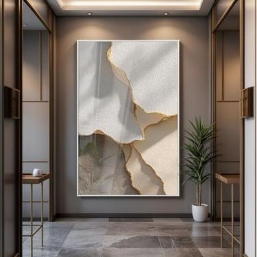 Imagem de Quadro com Moldura e Acrilico Cristal Vidro Abstrato Textura Suave par