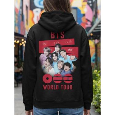 Imagem de Moletom Unissex BTS World Tour 2026 Integrantes - Premium - Shimai, GG