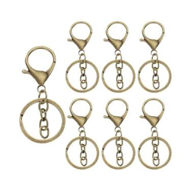 Imagem de Chaveiros Com Fecho Lagosta De Metal 6/12/25/50 Peças, Gancho Giratóri