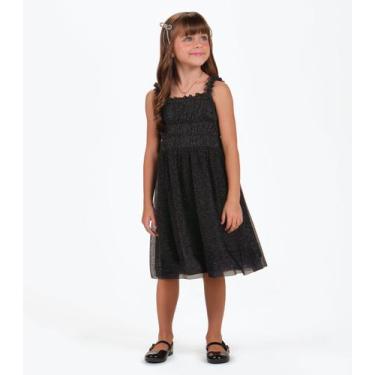 Imagem de Vestido Menina Cotton Leve Trick Nick Preto, 8, Preto