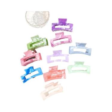 Imagem de Presilhas De Cabelo Grandes De Mármore Para Cabelos Grossos, 2 Peças, 