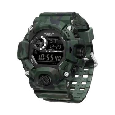Imagem de Relógio Esportivo Digital Masculino À Prova d'Água Com Camuflagem Mili