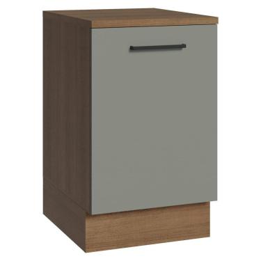 Imagem de Balcão De Cozinha 50cm 1 Porta Rustic/cinza Agata Madesa Rustic/cinza