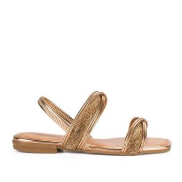 Imagem de Sandália Mississipi Rasteira Metalizada MB383-Feminino