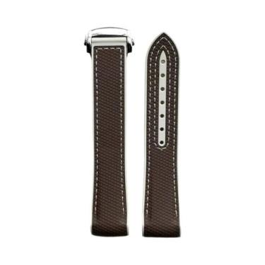 Imagem de Pulseira De Silicone Unissex De 20mm À Prova d'Água Para Omega Swatch 