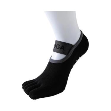 Imagem de Meias Femininas Antiderrapantes Para Ioga, Pilates E Fitness, 1 Par - 