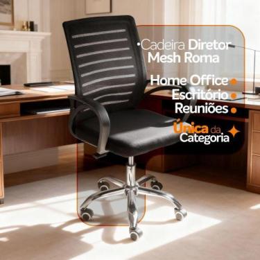 Imagem de Kit 4 Cadeiras De Escritório Diretor Roma Oficial Ergonômica - Oficial
