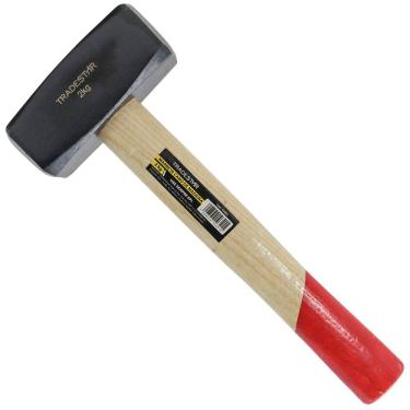 Imagem de Kit c/ 5 Marretas 2 Kg em Aço Forjado Tradestar Cabo Madeira