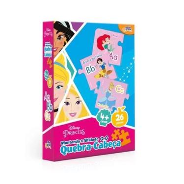 Imagem de Puzzle Montando O Alfabeto Princesas Disney - 26 Peças - Toyster