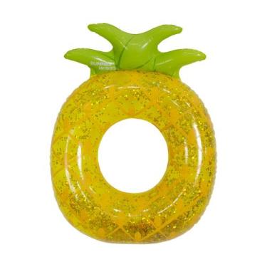 Imagem de Boia Inflável Circular Abacaxi com Glitter Bel - Summer Waves, Único