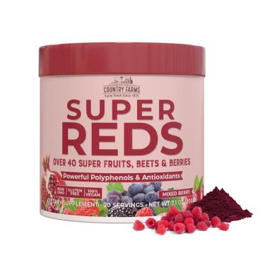 Imagem de Suplemento: Superalimento De Polifenol Country Farms Super Reds-Unissex