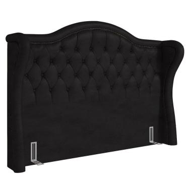Imagem de Cabeceira Cama Box Casal Queen 160cm Antibes P02 Sintético Preto - Mpozenato