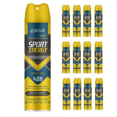 Imagem de Kit com 12 - Desodorante Above Men 150ml Sport Energy 48hrs