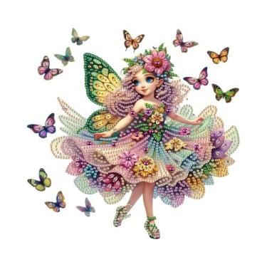 Imagem de Kit De Arte Em Diamante 5D DIY Para Iniciantes: Borboleta Fada - Decor