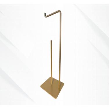 Imagem de Porta Papel Higiênico Chão Reserva 3 Rolos Luxo - Dourado