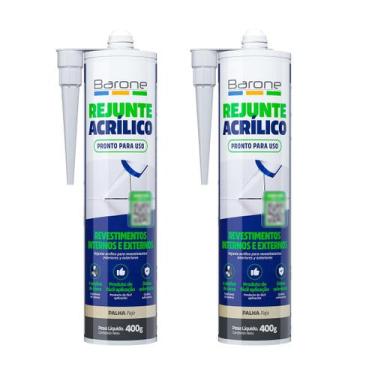 Imagem de Kit 2 Pu 40 400g Rejunte Acrílico Barone Diversas Cores