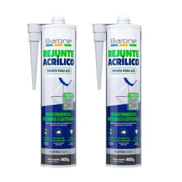 Imagem de Kit 2 Pu 40 400g Rejunte Acrílico Barone Diversas Cores