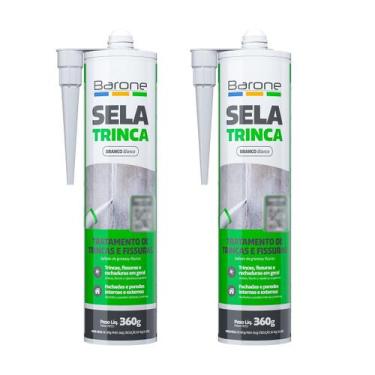 Imagem de Kit 2 Cola Pu Branco Veda Sela Trinca Barone 360g