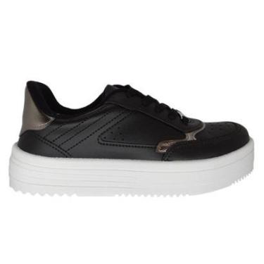 Imagem de Tênis Casual Feminino Sola Alta Moleca Preto 5782.312-Feminino