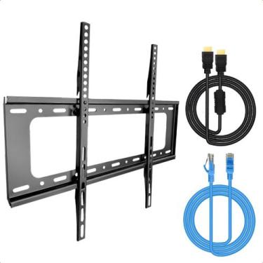 Imagem de Kit Suporte Fixo de Parede para TV 13 a 70 Polegadas com Cabo HDMI 1,5
