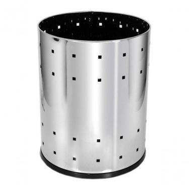 Imagem de Lixeira Telada B9 22,5L Aço Inox com Fundo Plástico para Escritório e Consultório Inox