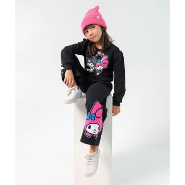 Imagem de Conjunto Infantil Moletom Hello Kitty Sanrio Tam 4 a 1-55068, 8, Preto