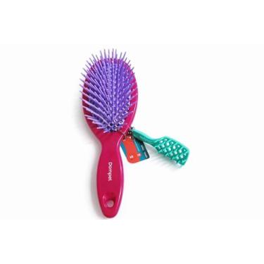 Imagem de Escova De Cabelo Ventilada Favo Oval - Dompel Cor:Rosa Escuro, Rosa Es