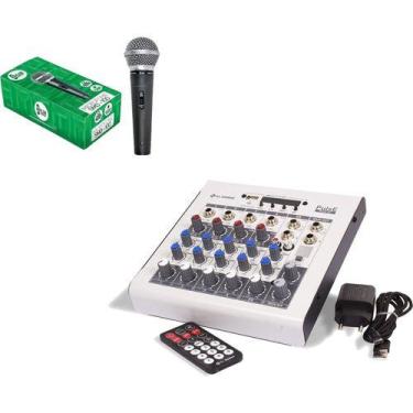 Imagem de Mesa De Som 6 Canais Ll Áudio Pulse602 + Microfone Smd-100 - LL AUDIO,