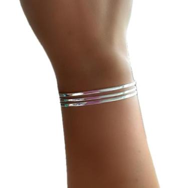 Imagem de Bracelete Três Aros Lisos Banhado a Prata - Lys Lazuli