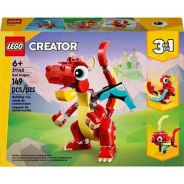 Imagem de Lego Creator 3 em 1 Dragão Vermelho 149 pcs - 31145