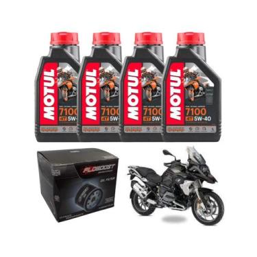 Imagem de 4 Oleo Motul 7100 5w40 Filtro Oleo Fb-160 Bmw r1200gs